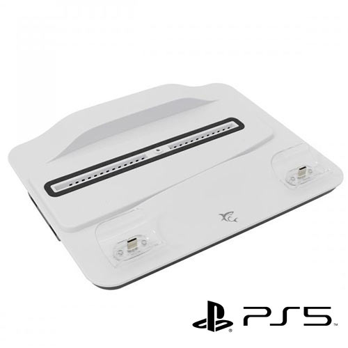 WHITE SHARK PS5 COOLING PAD + 2 CHARGING DOCK GUARD WHITE SHARK PS5 COOLING PAD + 2 CHARGING DOCK GUARD