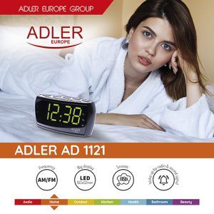 ADLER ALARMCLOCK RADIO 4 120 01 000085 6