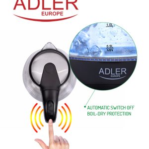 ADLER GLASS KETTLE 1,5L 3 120 01 000092 7