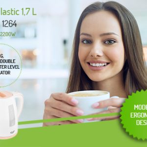 ADLER PLASTIC KETTLE 1,7L WHITE 4 120 01 000131 5