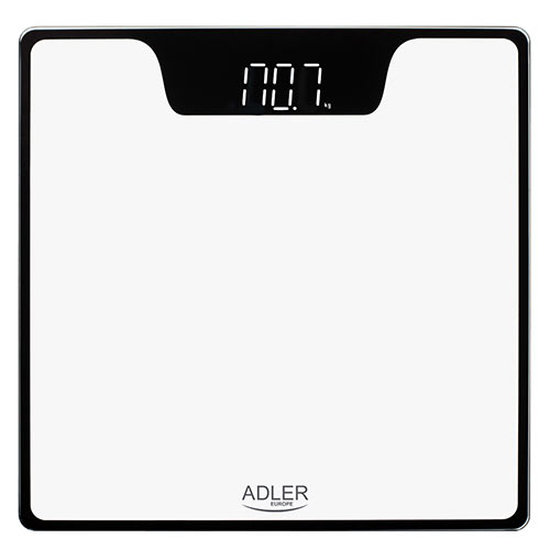 ADLER BATHROOM SCALE WITH LED DISPLAY WHITE ADLER BATHROOM SCALE WITH LED DISPLAY WHITE