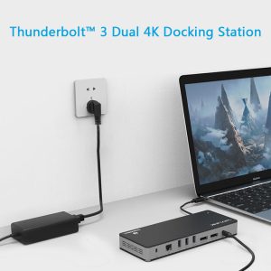 WAVLINK THUNDERBOLT 3 DOCKING STATION WITH CHARGE PD 60W WITH DP TO HDMI 4K 60HZ ADAPTER 3 122 01 000052 3
