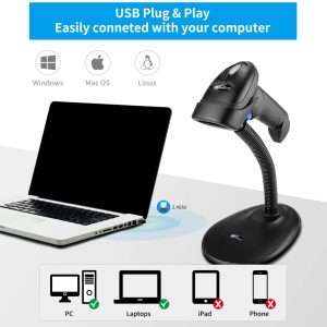 NETUM 2,4G WIRELESS CCD SCANNER WITH STAND 4 123 01 000010 2