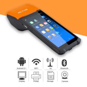 NETUM ALL IN ONE BT/WIFI 2GB+16G ANDROID POS TERMINAL RECEIPT PRINTER ORANGE 3 123 01 000027 5
