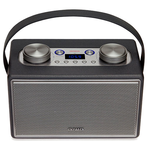 AIWA LEATHERETTE PORTABLE BLUETOOTH SPEAKER RMS 50W WITH MIC/GUITAR INPUT AIWA LEATHERETTE PORTABLE BLUETOOTH SPEAKER RMS 50W WITH MIC/GUITAR INPUT