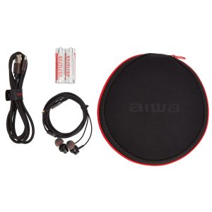 AIWA PORTABLE CD PLAYER WITH EARPHONES BLACK 3 127 01 000036 12