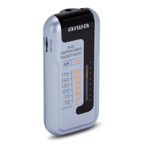 AIWA MINI POCKET RADIO WITH EARPHONES SILVER 4 127 01 000048 2