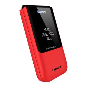 AIWA SLIM BT CLAMSHELL FLIP-STYLE DUAL SIM PHONE RED 4 127 01 000067 2