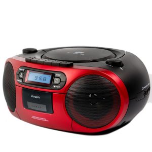 AIWA PORTABLE CD/MP3/USB/TAPE/BT WITH FM PLL RADIO RED 2 127 01 000117 3