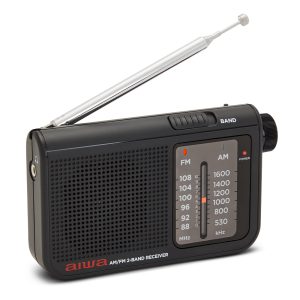 AIWA POCKET AM/FM RADIO WITH DUAL ANALOG TUNER BLACK 2 127 01 000119 5