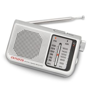 AIWA POCKET AM/FM RADIO WITH DUAL ANALOG TUNER SILVER 2 127 01 000121 2