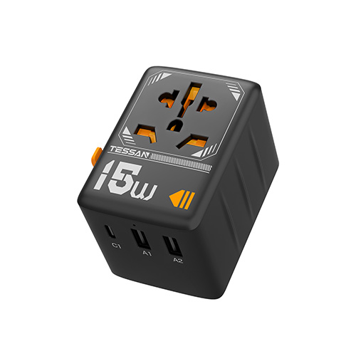 Tessan Universal Αντάπτορας Ταξιδιού TRAVEL ADAPTER 2xUSB, 1xTYPE-C MAX 15W Tessan Universal Αντάπτορας Ταξιδιού TRAVEL ADAPTER 2xUSB, 1xTYPE-C MAX 15W