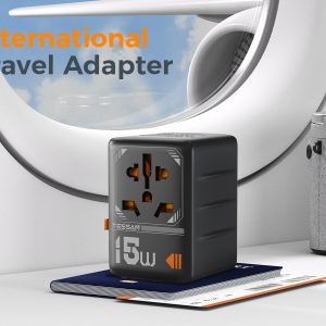 Tessan Universal Αντάπτορας Ταξιδιού TRAVEL ADAPTER 2xUSB, 1xTYPE-C MAX 15W 3 131 01 000011 2 1