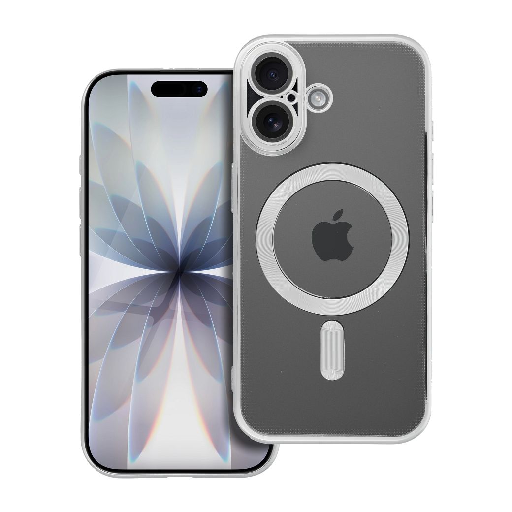 Case for iPhone 17 Electro Mag Cover compatible with MagSafe silver Case for iPhone 17 Electro Mag Cover compatible with MagSafe silver
