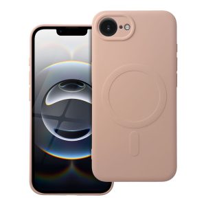 Case for iPhone 16e Silicone Mag Cover compatible with MagSafe (camera protection) pink
