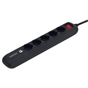ENERGENIE POWER STRIP WITH 2 USB CHARGER 5 SOCKETS 1