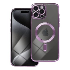 ELECTRO MAG COVER case compatible with MagSafe for IPHONE 15 Pro Max deep purple