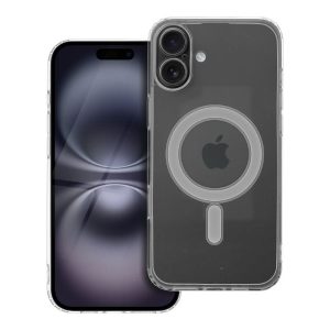 CLEAR MAG COVER case with camera protection compatible with MagSafe for IPHONE 16 Plus transparent