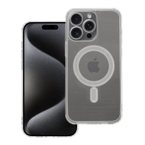 CLEAR MAG COVER case with camera protection compatible with MagSafe for IPHONE 15 Pro Max transparent