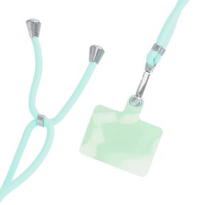 Phone pendant with adjustable length / cord length 165cm (max 82.5cm in the loop) / on the shoulder or neck - lite green