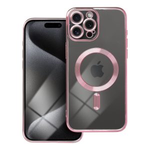 ELECTRO MAG COVER case compatible with MagSafe for IPHONE 15 Pro Max rose gold