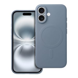 Case for Samsung S25 Silicone Mag Cover compatible with MagSafe (camera protection) light blue