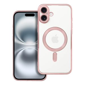 ELECTRO MAG COVER case compatible with MagSafe for IPHONE 16 Plus rose gold