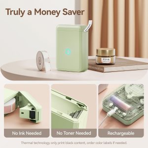 NIIMBOT THERMAL LABEL PRINTER D110 0.5-INCH LIGHT GREEN 2 71yZa6kw3L. AC SL1500