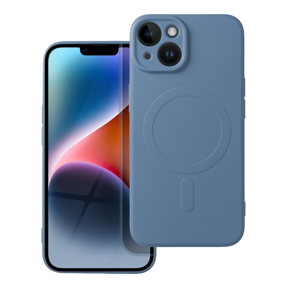 Case for iPhone 14 Silicone Mag Cover compatible with MagSafe (camera protection) blue Case for iPhone 14 Silicone Mag Cover compatible with MagSafe (camera protection) blue