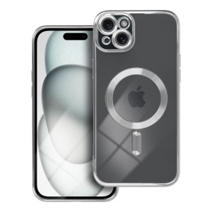 ELECTRO MAG COVER case compatible with MagSafe for IPHONE 15 Plus silver