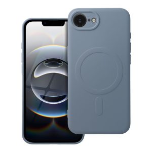 Case for iPhone 16e Silicone Mag Cover compatible with MagSafe (camera protection) light blue