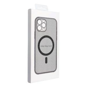 CLEAR MAG COVER case with camera protection compatible with MagSafe for IPHONE 15 Plus black glitter 4 7dc34ca0dd65876e01e53125d17dbcab