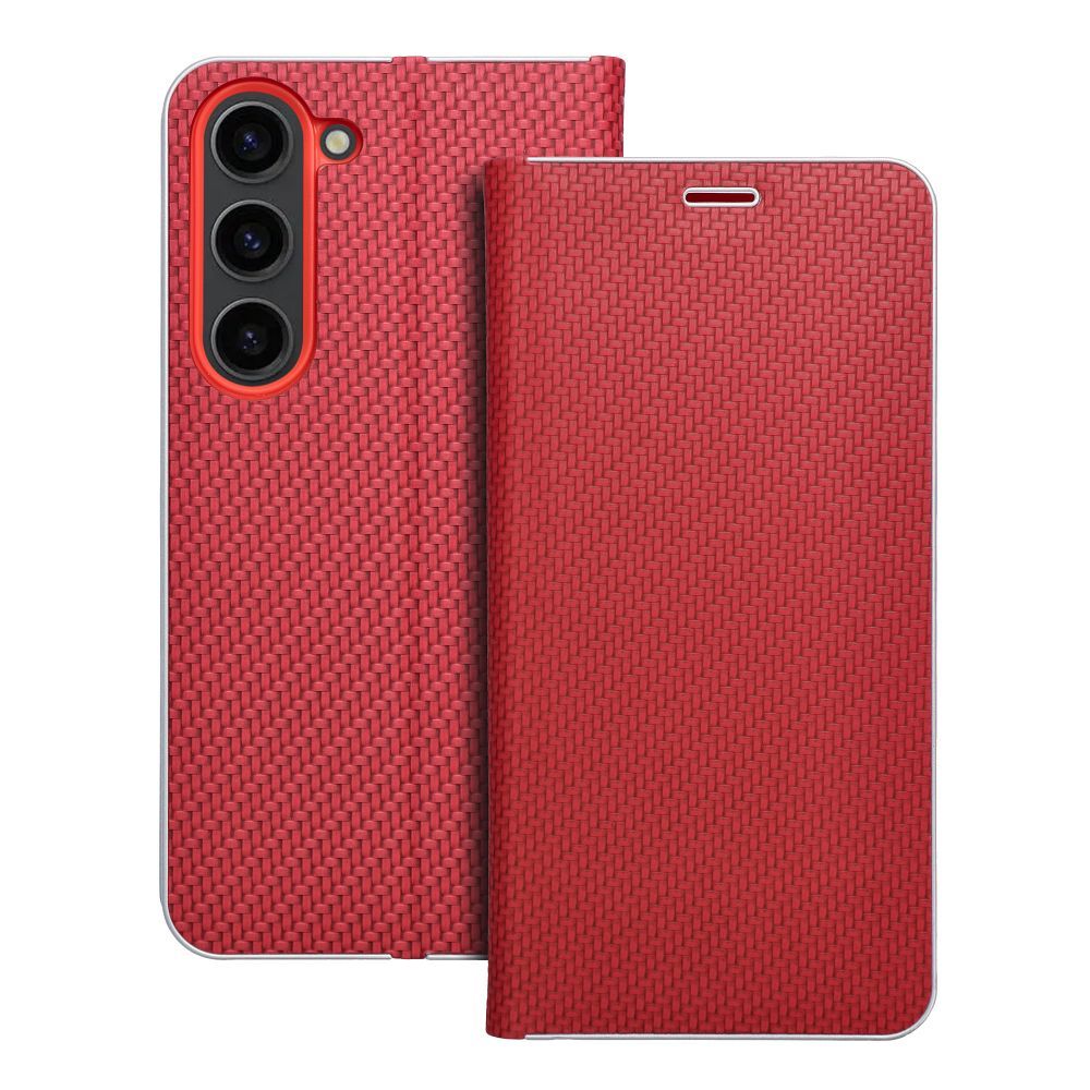 LUNA Book Carbon for SAMSUNG S23 red LUNA Book Carbon for SAMSUNG S23 red