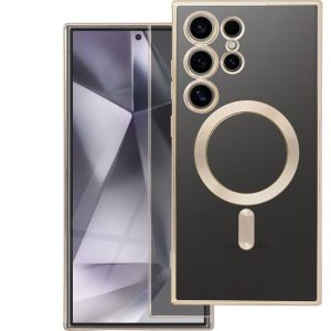 ELECTRO MAG COVER case compatible with MagSafe for SAMSUNG S25 Edge gold