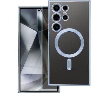 ELECTRO MAG COVER case compatible with MagSafe for SAMSUNG S24 Ultra blue