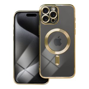 ELECTRO MAG COVER case compatible with MagSafe for IPHONE 15 Pro Max gold