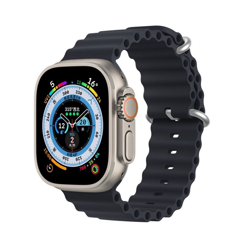 DUX DUCIS strap OCEAN WAVE silicone for Apple Watch 38 / 40 / 41 mm graphite DUX DUCIS strap OCEAN WAVE silicone for Apple Watch 38 / 40 / 41 mm graphite