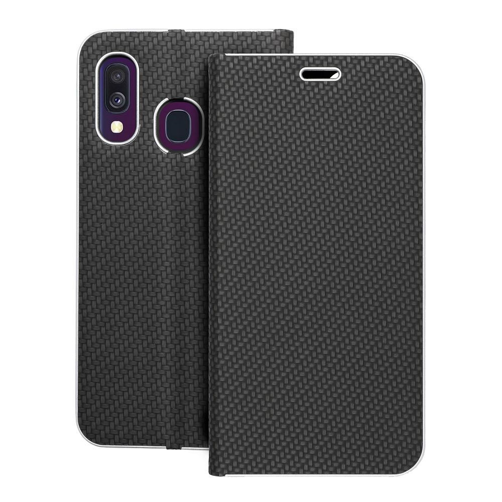 LUNA Book Carbon for SAMSUNG A40 black LUNA Book Carbon for SAMSUNG A40 black