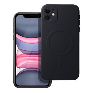 Case for iPhone 11 Silicone Mag Cover compatible with MagSafe (camera protection) black