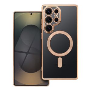 ELECTRO MAG COVER case compatible with MagSafe for SAMSUNG S25 Ultra gold