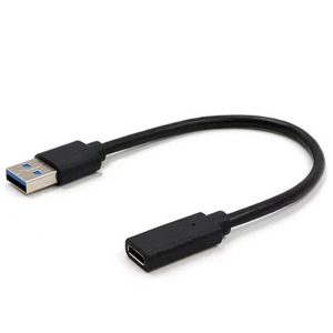 CABLEXPERT USB3.1 AM TO TYPE-C FEMALE ADAPTER CABLE 10CM BLACK