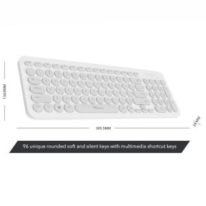 ALCATROZ WIRELESS MOUSE AND KEYBOARD JELLYBEAN A2000 W.WHITE 3 A200WW 1