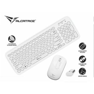 ALCATROZ WIRELESS MOUSE AND KEYBOARD JELLYBEAN A2000 W.WHITE 2 A200WW 3
