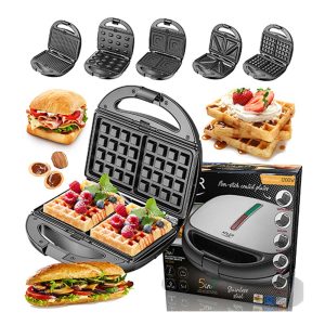 ADLER 5-IN-1 MULTIFUNCTIONAL BAKING DEVICE 1200W BLACK/SILVER 4 AD 3040 5