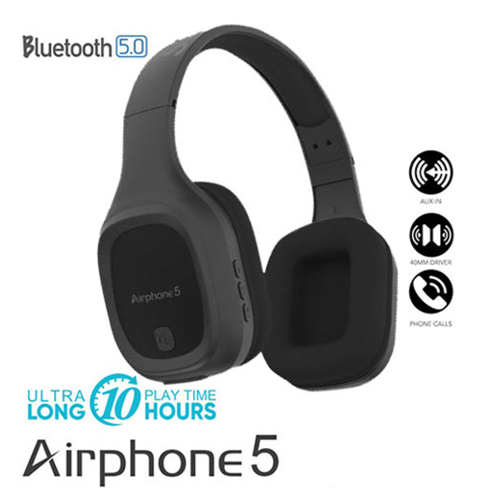 SONIC GEAR BLUETOOTH 5.0 HEADSET (2019) AIRPHONE 5 B.GUN METAL SONIC GEAR BLUETOOTH 5.0 HEADSET (2019) AIRPHONE 5 B.GUN METAL