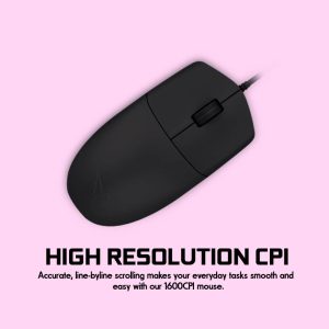 ALCATROZ USB HR OPTICAL MOUSE 1600CPI ASIC ONE BLACK 4 ASIC1