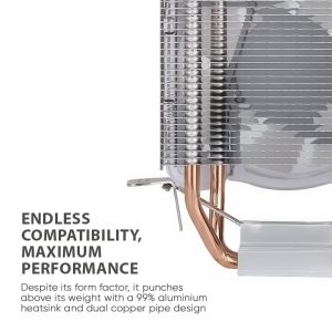 ARMAGGEDDON RGB SILENT 9CM CPU COOLING FAN 2 HEAT PIPES BLACK 4 BLIZZARD 1 6