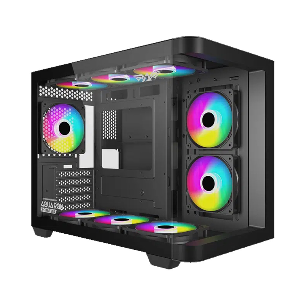 ARMAGGEDDON MICRO ATX STEEL PC CASE AQUARON X-CURVE 285 FULLY BLACK ARMAGGEDDON MICRO ATX STEEL PC CASE AQUARON X-CURVE 285 FULLY BLACK