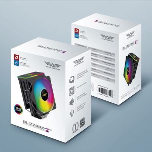 ARMAGGEDDON ARGB SILENT 12CM CPU COOLING FAN 4 HEAT PIPES WHITE 2 BLIZZARD 1 RGB 2 1