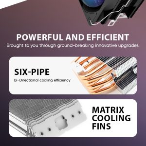 ARMAGGEDDON ARGB SILENT 12CM CPU COOLING FAN 6 HEAT PIPES WHITE 4 BLIZZARD3 B 1 6